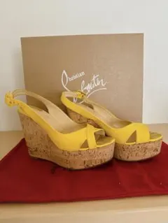 Christian Louboutin オープントゥコルク厚底