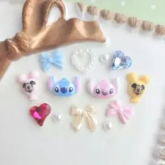 スティッチ エンジェル ネイルパーツ セット ウィッシュコア ディズニー デコのサムネイル