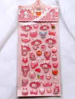 ピンクうさぎ 3Dシール⑰ 1枚