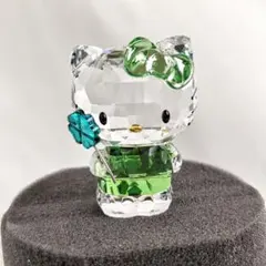 スワロフスキー ハローキティラッキー チャーム クローバー グリーン