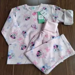 新品　ディズニーベビー　ロールアップ付きミニーちゃんパジャマ