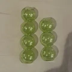 透明緑色の球状花瓶 2本セット まとめ売り セット売り フラワーベース