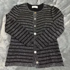Yves Saint Laurent 黒ラメ♡ストライプカーディガンのサムネイル