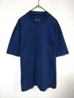 ナノユニーバース　Tシャツ　メンズM　ネイビー色　無地Tシャツ　綿100％