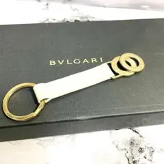 ブルガリ　キーリング　ツインリング　ロゴ　ゴールド　ホワイト　正規品のサムネイル