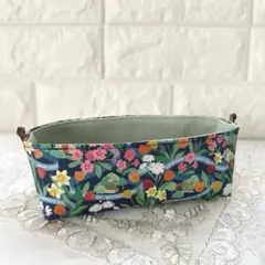 ミニ布バスケット メガネ置き メガネ立て ✰ リバティ 《パーク・ポージー》