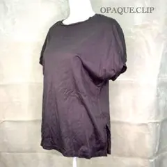 【オーペクドットクリップ】 タックフレンチスリーブカットソー Mコットン100%