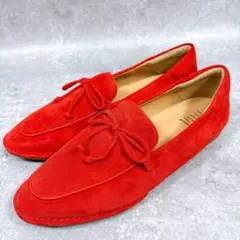 HERMES スエード ローファー レッド 42 1/2 HERMES スエード ローファー レッド 42 1/2 - メルカリ