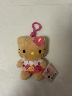 ハワイ限定　ハローキティ　ぬいぐるみキーホルダー　日焼けキティ正規品　新品未使用