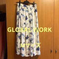 GLOBALWORK 花柄ワイドパンツ Mサイズ