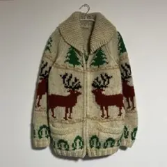 60‘s カナダ製 カウチンセーター トナカイ柄