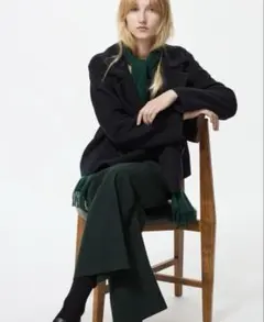 タグ付き　UNIQLO ダブルフェイスショートコート　リラックスフィット　M