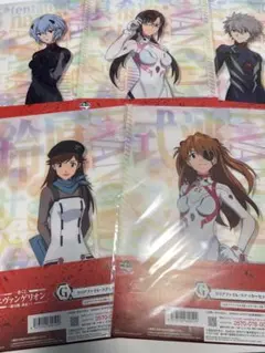 【1番くじ】エヴァンゲリオンG賞クリアファイル・ステッカー5点セット