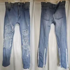 D.TT.K　バイカーデニムパンツ