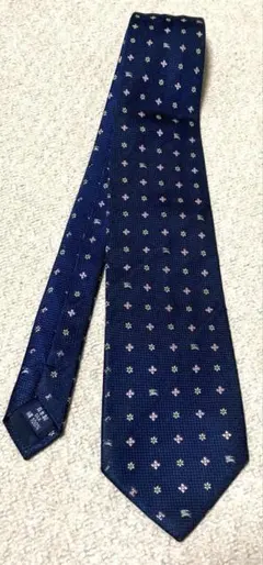 BURBERRY ネイビー 花柄 ネクタイ