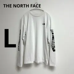 ノースフェイス ロンT 長袖 Tシャツ 白 海外Lサイズ 日本LL相当 新品SD 