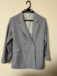 OLIVE des OLIVE チェック柄ダブルブレストジャケット