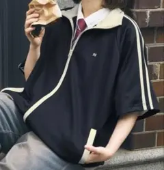 MONO-MART LADY'S ナンバリング刺繍半袖トラックジャケット