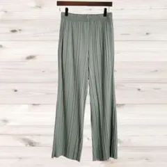 A1690 CRAFT カジュアルパンツ ズボン(F) 緑 ストライプ 総柄のサムネイル