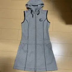 Callaway チェック柄 フード付きワンピース S