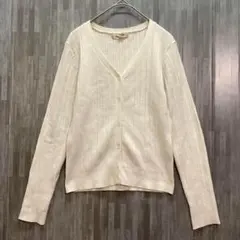 アプワイザーリッシュ　Vネックリブニットカーディガン　アイボリー　2 / M