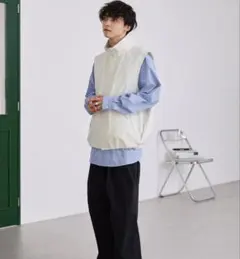 MONO-MART オーバートラック 比翼 ショートジップベスト