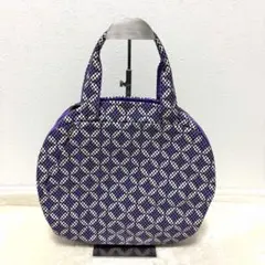 太田旗店 和柄バッグ 刺し子 トートバッグ 七宝柄 紫×白 和モダン 日本製