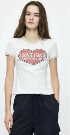 moussy I DON'T CHASE RINGER Tシャツ