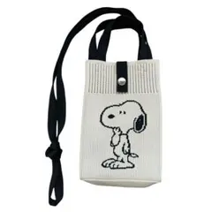 PEANUTS スヌーピー ニット スマホショルダーバッグのサムネイル
