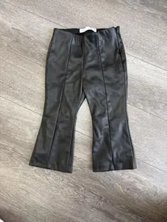 ZARA ブラック レザーフレアパンツ 18-24ヶ月　92cm