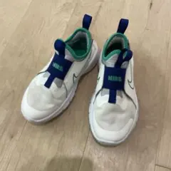 NIKE スニーカー 18センチ　フレックスランナー　ホワイト/グリーン/ブルー