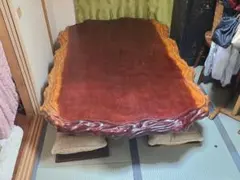 木製座卓 自然木の形状 茶色