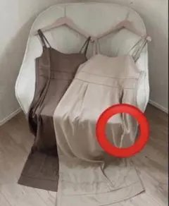 最終価格！しまむら　mii rafraf ベージュ　キャミワンピース　Lサイズ