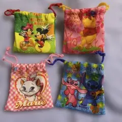 ディズニーキャラクター小さな巾着袋セット