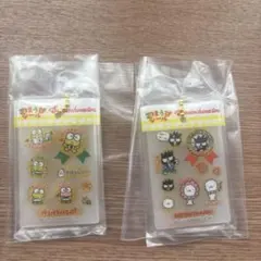 サンリオごほうびシール風チャーム（けろけろけろっぴ、ばつ丸）