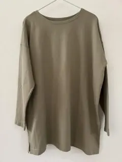 アンティカ　バスクロンT 長袖　カーキ