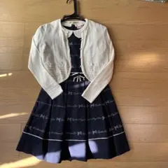 最終値下げ メゾピアノ　ネイビー フォーマルドレス カーディガン　卒業式入学式◎