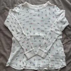 poudoudou プードゥドゥ 花柄 長袖Tシャツ