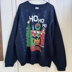 GILDAN Heavy Blend クリスマススウェット XL ネイビーのサムネイル