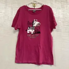 【新品】ゼブラプリント キッズTシャツ XL ピンク