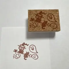 ハロウィン　魔女ねこ　消しゴムはんこ　ハロウィーン　猫　10月
