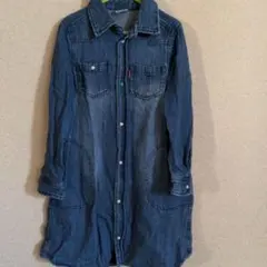 FOキッズデニムシャツワンピース 130