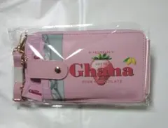 ガーナ Ghana チャーム付きスマホショルダーポーチ ピンク