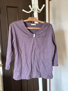 ブラウンパープル　カットソー