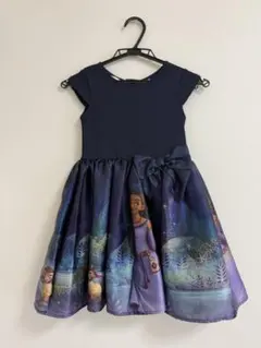 H&M 子供ドレス ウィッシュ　ディズニー　アーシャ　ネイビー　110