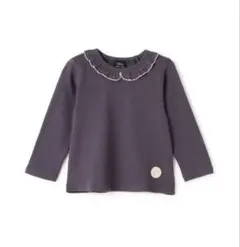 プティマイン オーガニック フリル衿長袖Tシャツ 80