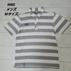 NIKE DRI-FIT ポロシャツ Mサイズ グレー/ホワイト
