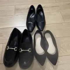 ローファー・パンプスセット ブラック