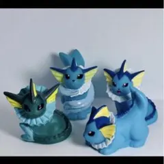 【まとめ売り】 シャワーズ ４匹 ポケモン ソフビ 指人形