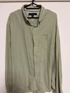 TOMMY HILFIGER オリーブグリーン 長袖シャツ L/G